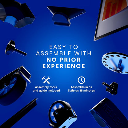 Rolling Dry Erase Board 96 x 46 - Large Portable Magnetic Whiteboard with Stand - Double Sided Easel Style Whiteboard with Wheels - Mobile Standing White Board for Office, Classroom & Home