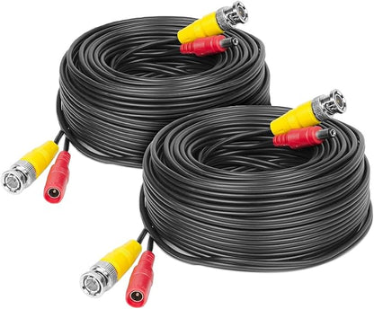 Amcrest 2-Pack 4K Security Camera Cable 150FT BNC Cable, Camera Wire CCTV, Pre-Made All-in-One Video and Power Cable for Security Camera, HDCVI, HDTVI Camera, Analog, DVR (2PACK-SCABLE4K150B-PP)