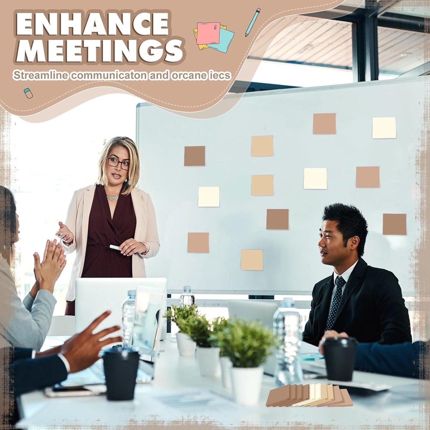 Fainne 24 Pack Sticky Notes Bulk Back to School Supplies Self Stick Note Pads Paper Memo for Office First Day of School Student Teacher Essentials (2 x 2 Inches,Simple Color)