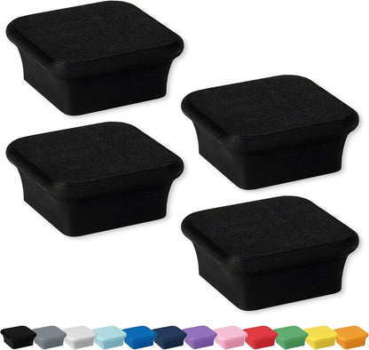 Glassboard Studio MiniBar Magnet - Strong Neodymium Rare Earth Magnets for Fridge, Whiteboard, Locker & Magnetic Glassboards - Ideal for Crafting & Office Use - Strong Fridge Magnets (Jet Black, 4)