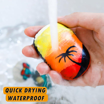 Red Paint Markers, 2 Pack Oil-Based Waterproof Quick Dry Permanent Paint Pen Set for Rocks Painting, Wood, Fabric, Plastic, Canvas, Glass, Mugs, Metal, Tire, Stone, DIY Craft