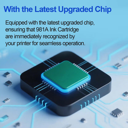 Remanufactured 981A 981 Ink Cartridge Works for 981a Ink cartridges for PageWide Enterprise Color 556dn 556 Flow MFP 586dn 586f 586 Printer (4-Pack)