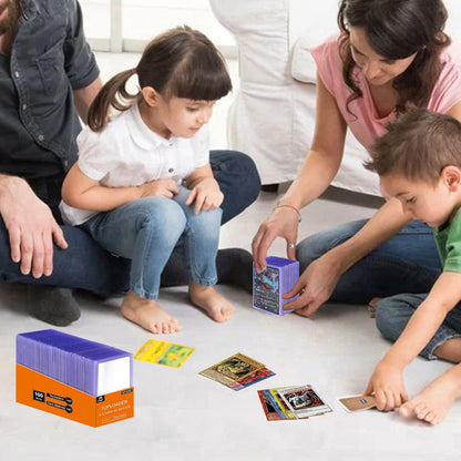 200Pcs Top Loaders for Cards (100Pcs Hard Plastic Card Holders & 100Pcs Penny Card Sleeves) 3" x 4" Toploaders, Card Protector Sleeves for Baseball Football Sports Cards, Standard Trading Cards