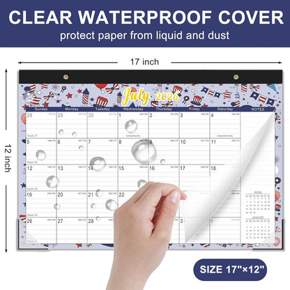 Lbylyhxc Desk Calendar 2025 - 2026, Monthly Calendar 2026, 18-Month School Year Calendar, July 2025 to December 2026, Monthly Large Desktop/Wall Calendar for Teacher with Corner Protectors 17" X 12" (Desk Calendar Seasons, 17x12 inches)