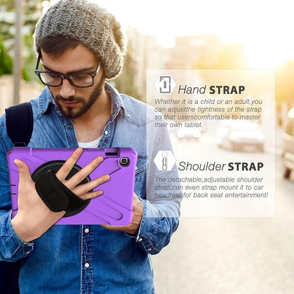 BRAECN for Samsung Galaxy Tab S5e Case 10.5 inch 2019, Heavy Duty Shockproof Case with 360 Rotating Kickstand/Hand Strap&Shoulder Strap for Galaxy Tab S5e 10.5‘’ Tablet SM-T720/SM-T725