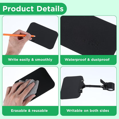 MAQUITA 30 Pcs Price Display Signs, Adjustable Clip on Sign Holder with 30 Clips A6, Rotataing Plastic Chalkboard Sign, Double Sided Mini Blackboard Clips for Store Business Office