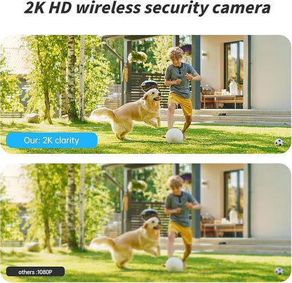 Security Cameras Wireless Outdoor, 2K Battery Powered WiFi Camera with AI Motion Detection, Spotlight & Siren Alarm, Color Night Vision, 2-Way Audio, Waterproof Indoor/Outdoor Surveillance
