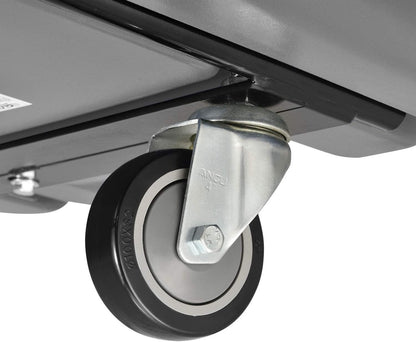 Global Industrial Standard Duty Plastic Tilt Truck 1/2 Cubic Yard Capacity 850 Lb. Capacity, Gray, Cart for Construction Commercial Industrial Transportation