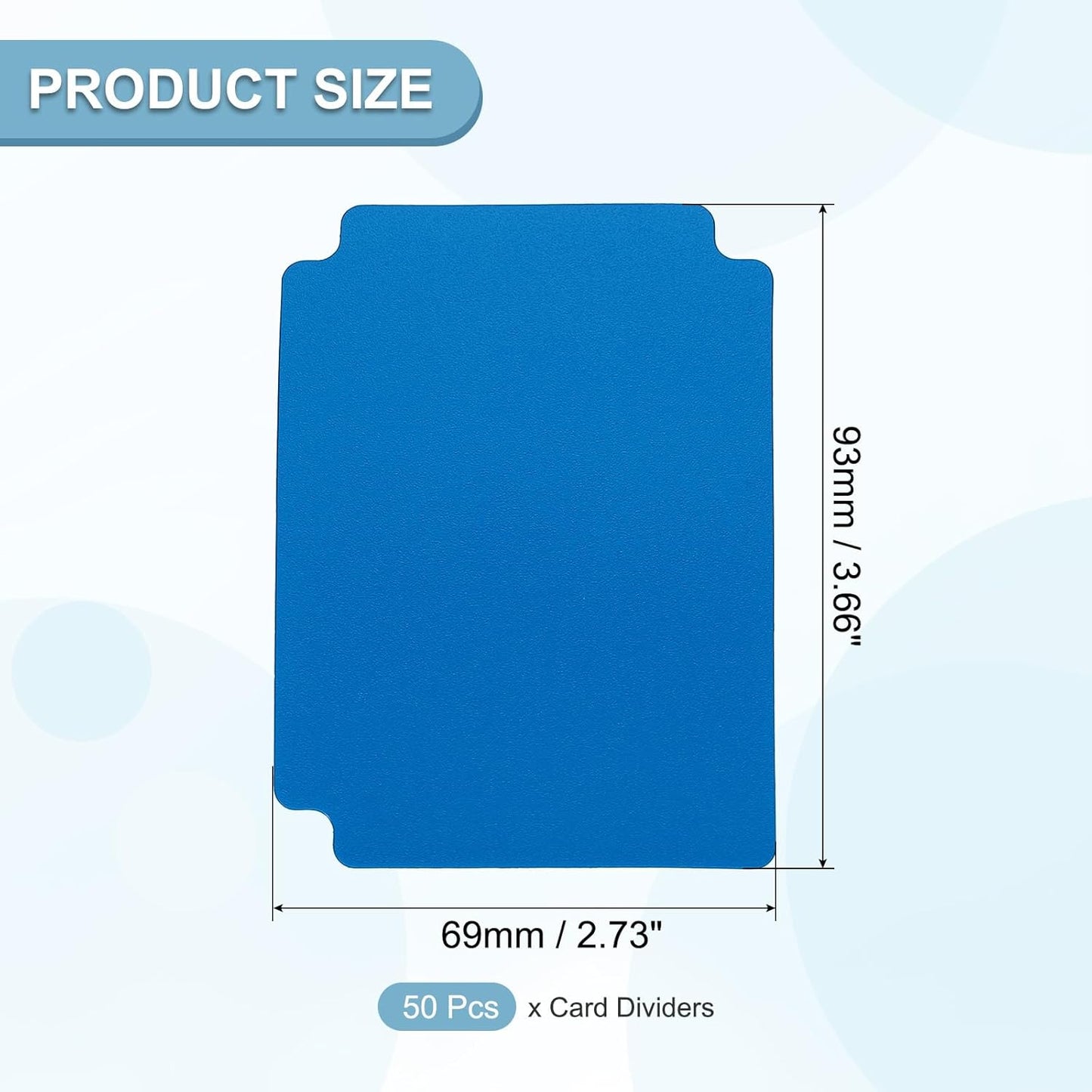 PATIKIL Trading Card Dividers, 50 Pcs Index Card Football Card Sorter Storage Boxes Organizer Tray Accessories for Sports Game Baseball Card, Light Blue