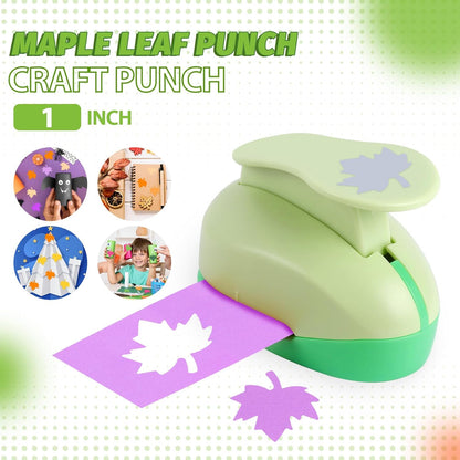 UCEC Maple Leaf Punch Cutter 1inch, Paper Punches, Craft Lever Punch Handmade, Leaves Shape for Paper Crafting, Scrapbooking, Cards Decoration, DIY Arts