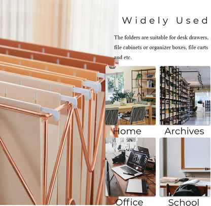 Y YOMA 6 Pack Gradient Hanging File Folders Letter Size Decorative Hanging Folder Pretty File Folder Organizer for Filing Cabinet Office Home with 1/5-Cut Adjustable Tabs, Sunny Orange