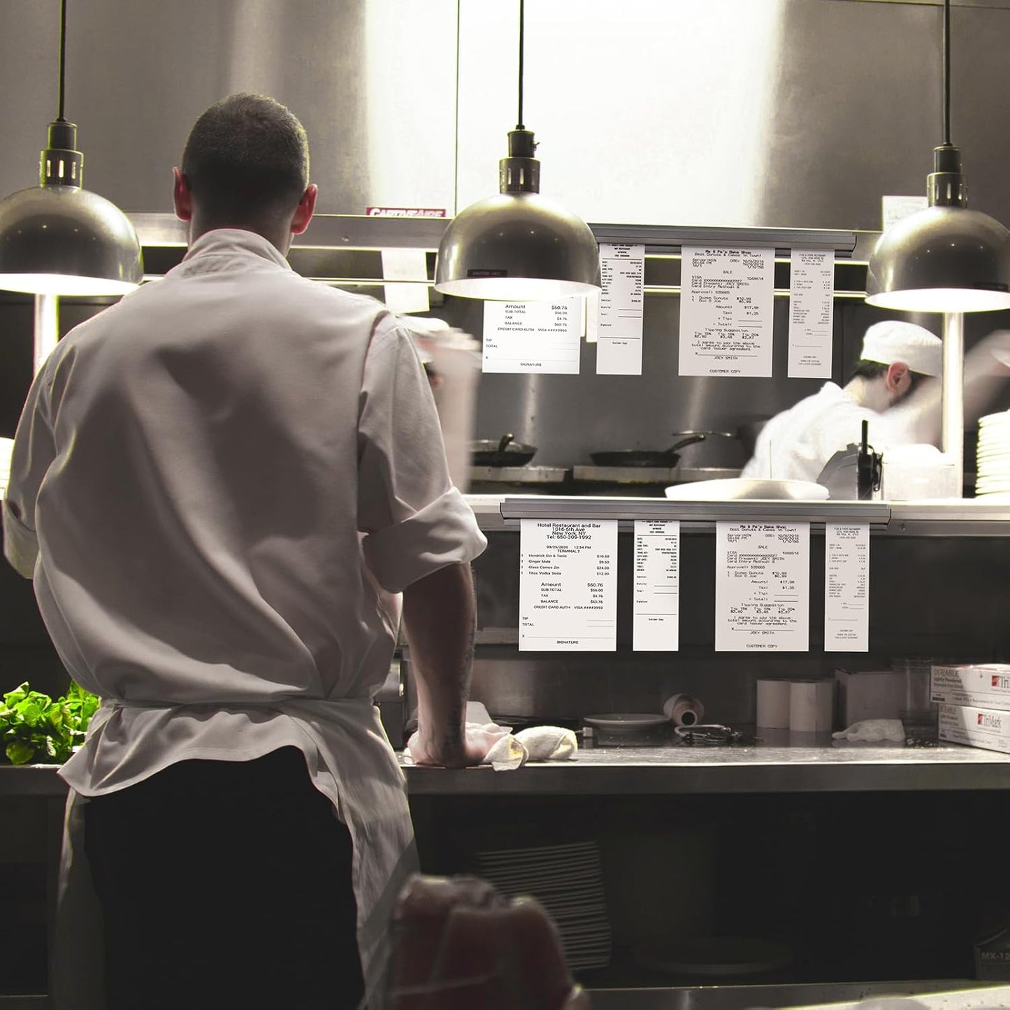 CjgyzTicket Holder for Restaurant, 36/48/60 inches, Restaurant Order Holder，Durable and Easy to use, Suitable for Commercial Kitchens, cafes, Fast-Food(48 Inch, 2 Pcs) (48 Inch)