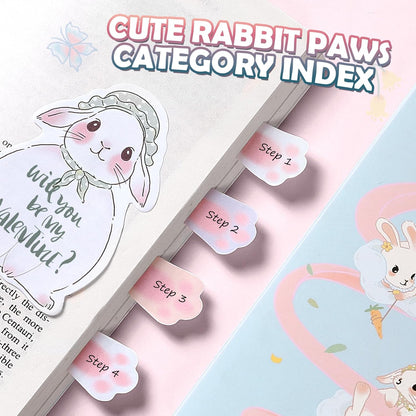 Hommie Cute Sticky Notes Set, Sticky Notes Set Planner Dividers, Easter Bunny Self-Stick Memo Pads with Animal Divider Tabs, Bundle Writing Designs for Office, School, Easter Party Supplies