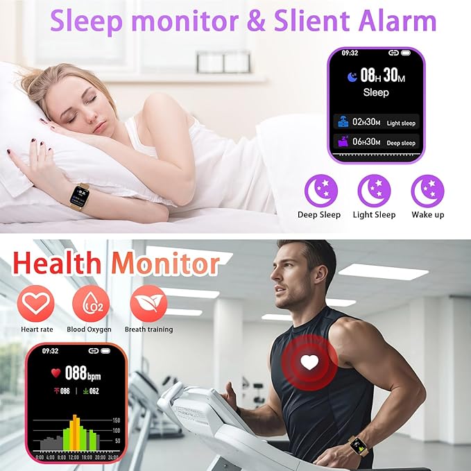 Smart Watch for Women Men Fitness: Waterproof Make Answer Call Digital Mens Watches Running Pedometer Smartwatch for Android Phone iPhone Samsung Compatible Heart Rate Monitor SpO2 Step Tracker Gold