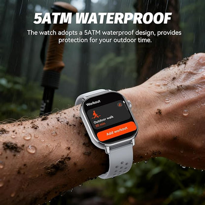 GPS Smart Watch for Men, Fitness Tracker with 178+ Sports Modes, Fitness Watch with 2.06" AMOLED Touchscreen, Heart Rate/Sleep Monitor, IP68 Waterproof, Notifications for Android iOS
