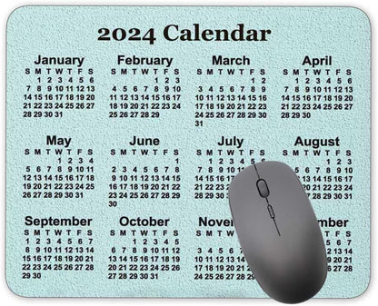 Calendar Mouse pad, Natural Rubber Mouse Pad, Quality Creative Gaming Rectangle Mouse Personalized Desk Mouse Pad 9.5 inch x 7.9 inch (Calendar 2024)