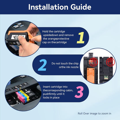 910XL Ink Cartridges Combo Pack Replacement for HP 4 Pack Black and Color 910XL Ink Cartridges HP910 HP910XL for Officejet Pro 8025e 8015e 8028e 8035e 8025 8035 8020 Printer (BK/C/M/Y)