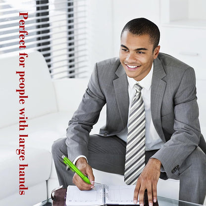 Big Fat Pens - Enhanced Writing Stability for Arthritis and Elderly Easy Thick Grip 3pcs Green