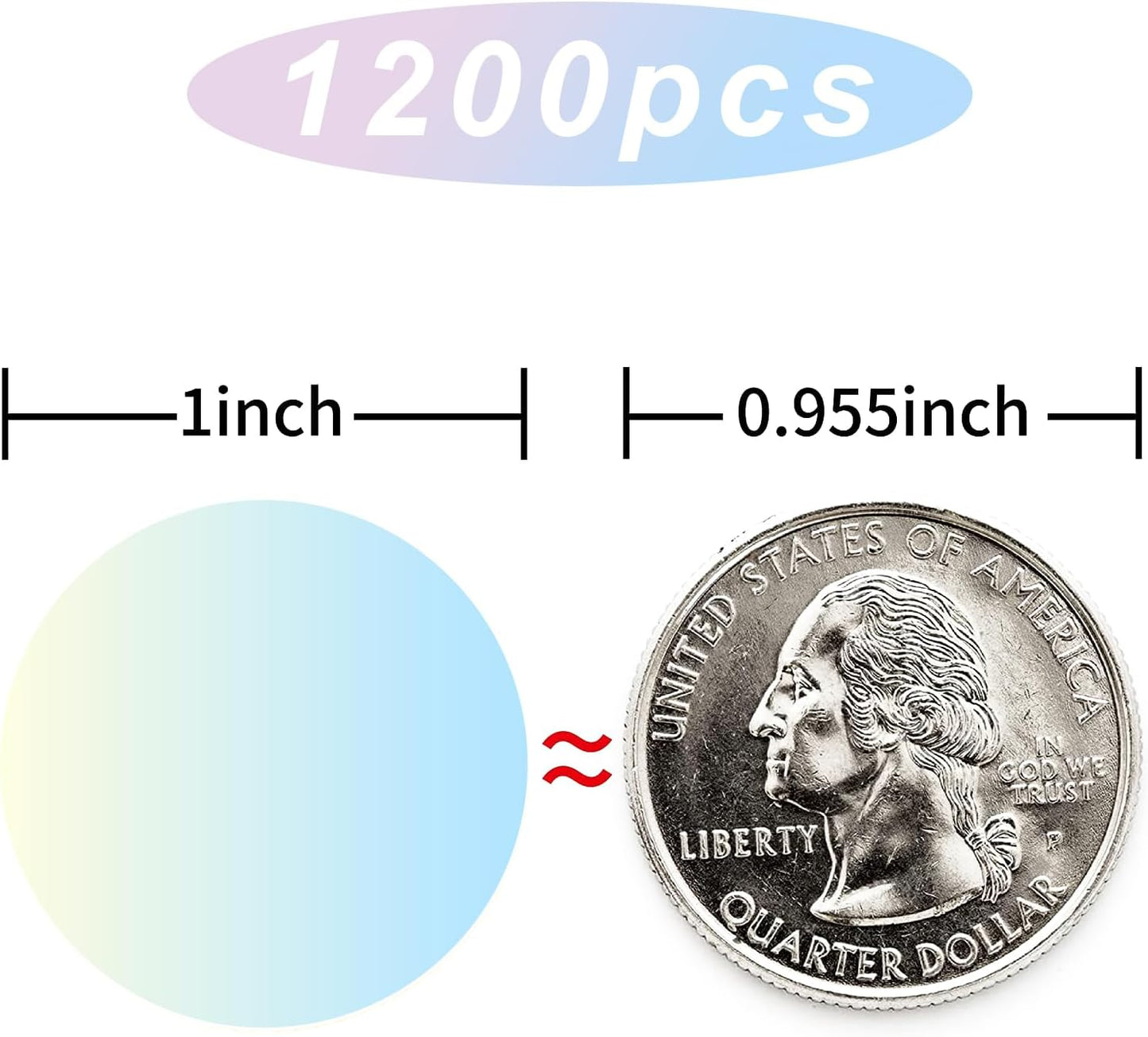 STARLIBOO Dot Stickers - Gradient Color Code Labels, 1inch Garage Sale & Yard Sale Price Tags, Writable Not Blurry (1200 Labels)