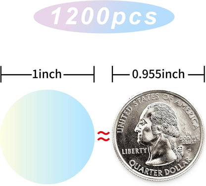 STARLIBOO Dot Stickers - Gradient Color Code Labels, 1inch Garage Sale & Yard Sale Price Tags, Writable Not Blurry (1200 Labels)