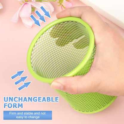 Tamaki Pen Holder Cup for Desk, Wire Mesh Pencil Cup Holder for Desk Office Pen Organizer (Green)
