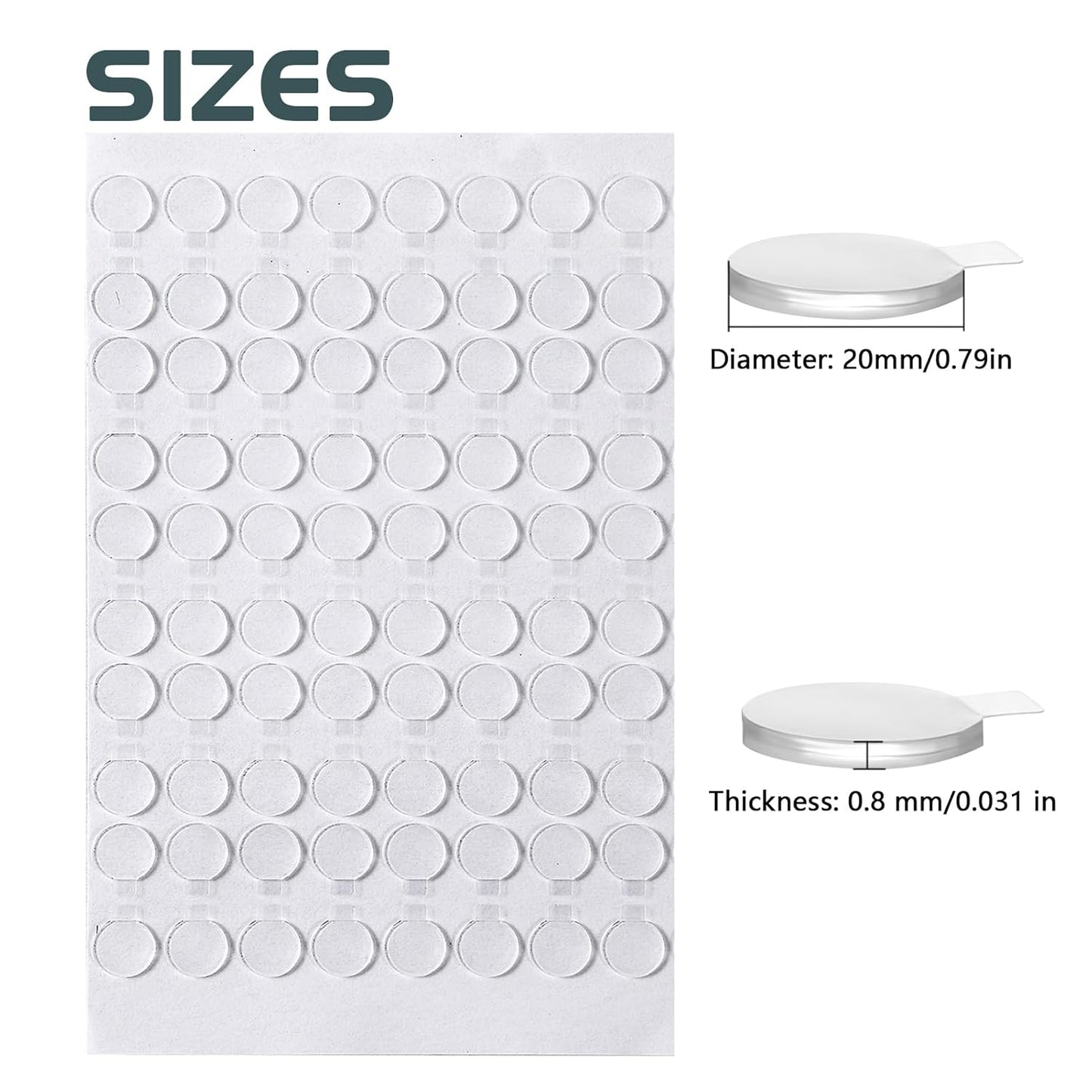 Adhesive Stick dots Two-Sided Sided Mounting Putty Stick Tack for Wall Hanging Crafts Balloons Festival Party Decorations,Clean Removable(0.79"*0.79"-420)