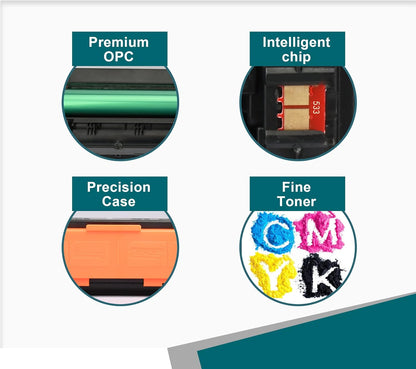 410A Toner Cartridges Set Replacement for HP 410A 410 for HP Color Laserjet Pro MFP M477fnw,M477fdw,M452dn, Color Laserjet Pro M477 M452 Series ( Black, Cyan, Magenta, Yellow)