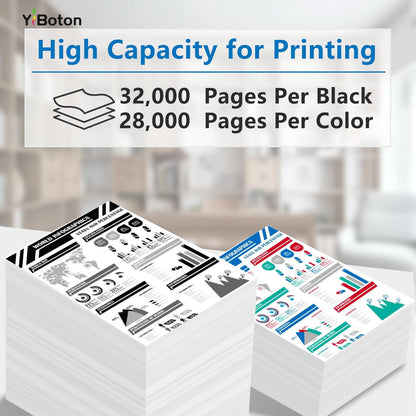 High Yield W9030MC W9031MC W9032MC W9033MC Toner Cartridge Replacement for hpColor Leserjet Managed MFP E67550dh E67650dh E67560z E67660z Printer,4-Pack.