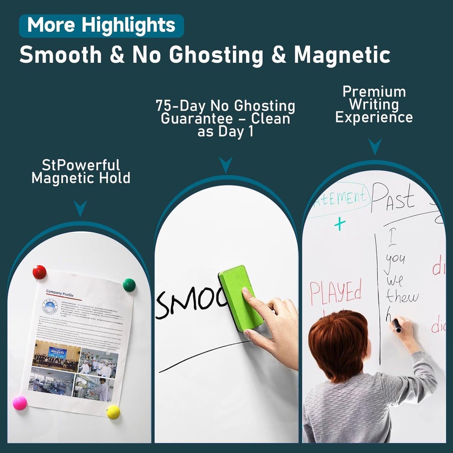 72x60 Inch Large Rolling Dry Erase Whiteboard | Height Adjustable Standing Easel with Wheels | Magnetic Double-Sided Board for Office, Home & Classroom | Teaching Supplies