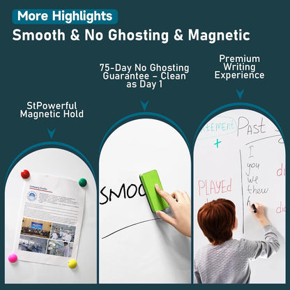 60x48 Inch Large Rolling Dry Erase Whiteboard | Height Adjustable Standing Easel with Wheels | Magnetic Double-Sided Board for Office, Home & Classroom | Teaching Supplies