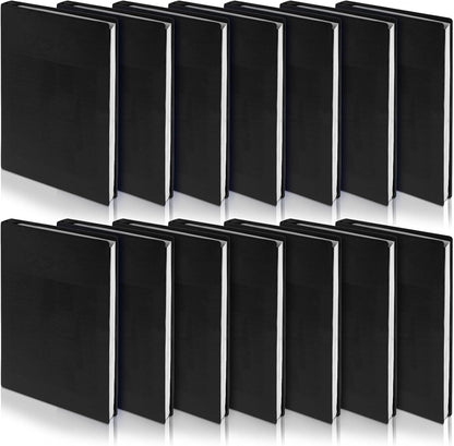 Sherr 14 Pack Stretchable Book Covers Reusable Jumbo Bookcloth 9" x 11" Durable Washable Back to School Book Cover Protector for Most Hardcover Books Textbooks(Black,Classic)