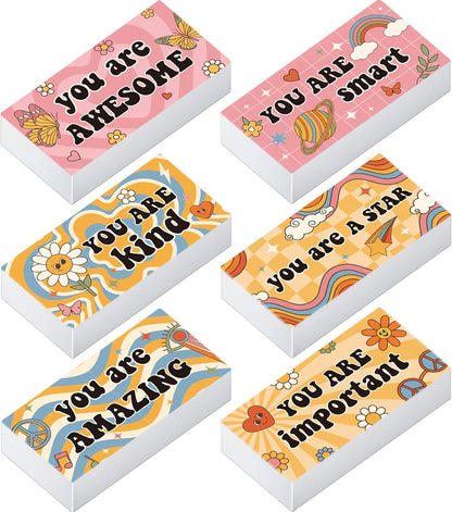 180 Pcs Inspirational Erasers for Kids Christian Pencil Erasers Bulk, Back-to-School Gifts Motivational and Cute Supplies for Students Classrooms, Drawing(Boho,Inspirational)