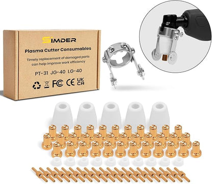 SSIMDER MIG Welder Plasma Cutter Combo with 71Pcs Cut Consumables 110V 220V 160A Gas MIG/Flux Core/Spool/TIG/Stick/CUT 6 in 1 Multiprocess Welder Welding Machine for Home DIY Outdoor Industrial Use