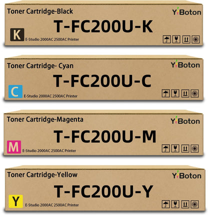 T-FC200U TFC200U High Yield Toner Cartridges Replacement for Toshiba T-FC200U-K T-FC200U-C T-FC200U-M T-FC200U-Y Toner Use for E-Studio 2000AC 2500AC Printer