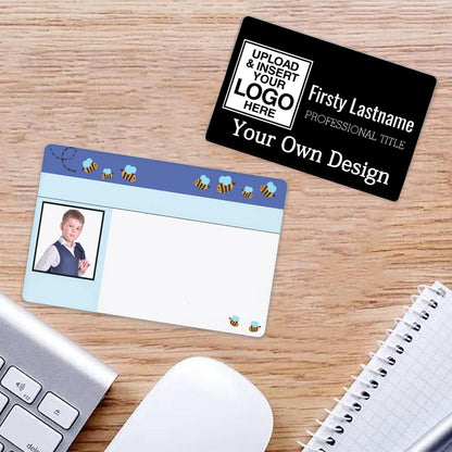 Custom Id Badge, Personalized Employee Photo Identification Card, Customized Plastic ID Card for Office Worker Doctor Nurse Student - No Punch Hole