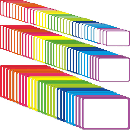 99 Pcs Magnetic Dry Erase Labels Reusable Name Magnets for Classroom Whiteboard 3 Sizes Colored Magnetic Blank Cards for Office Home Kitchen Fridge(Colorful)