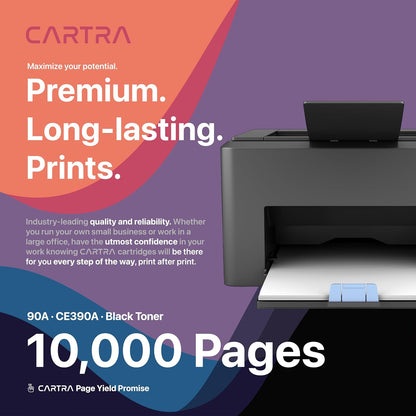 90A Compatible Toner Cartridge Replacement for HP 90A Black Toner Cartridge CE390A 90X CE390X Works with Enterprise 600 M601 M602 M603 M4555 MFP M602x M602n M603dn HP Printer Ink (Black, 2-Pack)