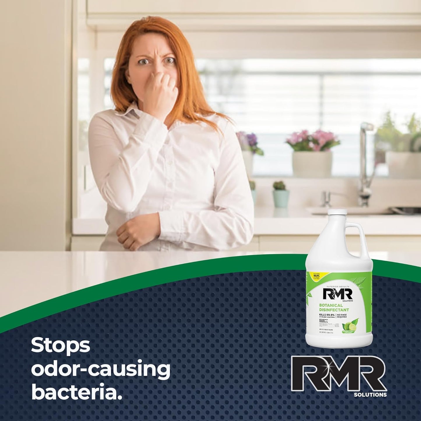 RMR Brands Botanical Disinfectant and Cleaner, Kills 99% of Household Bacteria and Viruses, EPA Registered, Gallon, 4 Pack