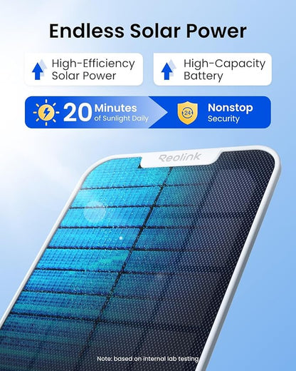 REOLINK First 4K Solar Security Cameras Wireless Outdoor, Argus PT Ultra+Solar Panel, 360° Pan Tilt Auto-Tracking, 8MP Color Night Vision, 2.4/5 GHz Wi-Fi 6, No Subscriptions, Home Hub Compatible