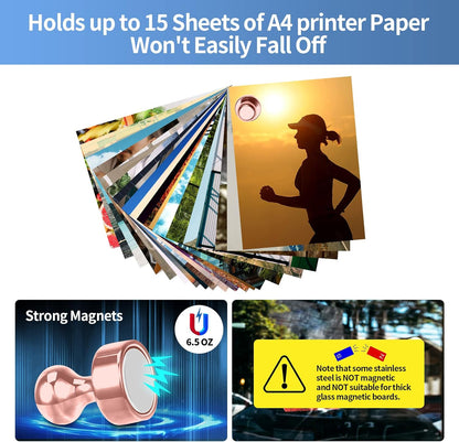 12Pack Rose Gold Fridge Magnets Refrigerator Magnets Adults Magnets for Whiteboard School Office Locker Kitchen Decorative Small and Strong