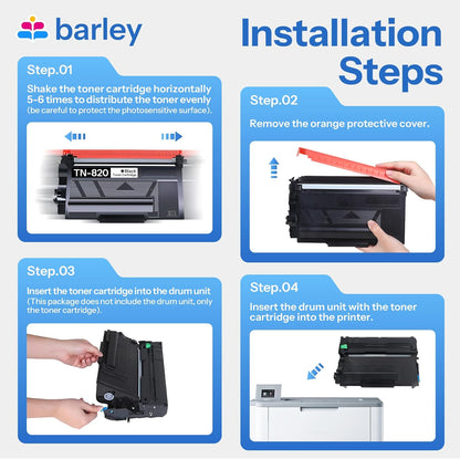 TN820 TN-820 Toner Cartridge Compatible TN820 TN-820 Black Toner Cartridge Replacement for Brother TN820 TN-820 HL-L6200DW MFC-L6800DW MFC-L5900DW MFC-L5850DW Printer Ink (2-Pack).