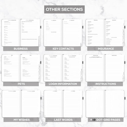 Clever Fox End of Life Planner – Final Arrangements Organizer for Beneficiary, Will Preparation, Last Wishes & Funeral Planning, A4 (Black)