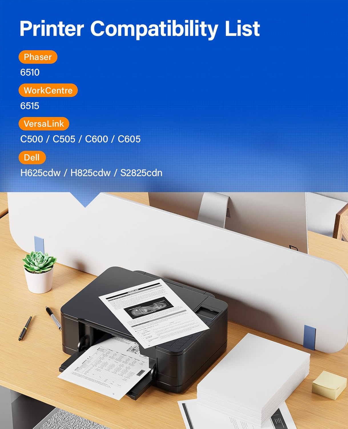 108R01416 Waste Toner Box Container 1-Pack Replacement for Xerox Phaser 6510 WorkCentre 6515 VersaLink C500 C505 C600 C605 Compatible with Dell H625cdw H825cdw S2825cdn Laser Printer Waste Cartridge