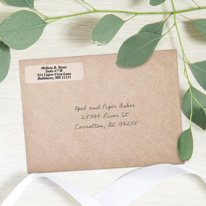 Clear Personalized Return Address Labels Without Dispenser - Roll of 500 Custom See Through Transparent Stickers