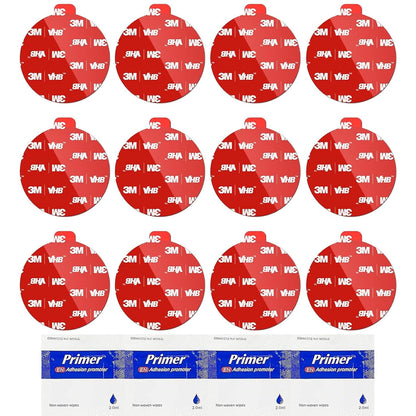 3M VHB Double Sided Mounting Gel Pads Circles, Waterproof, Heat-Resistant Sticky Heavy Duty Mounting Tape for Home/Car/Craft/Wall/Painting/Packaging, Include 4 Replacement Sticky Pads(Round 1*1-48pcs)