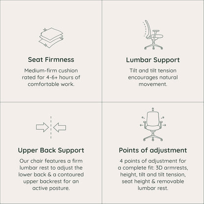 Branch Daily Chair - Computer Office Chair with Swivel, Lumbar Rest, and Adjustable Armrests - Sustainable, Stylish Mesh, & Adjustable Armrests - Comfortable Seating for Improved Posture - Slate