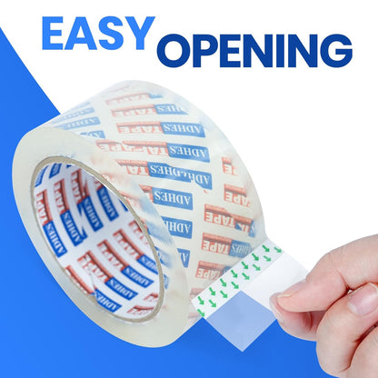 ADHES Packing Tape Shipping Tape Packaging Tape for Moving Boxes Heavy Duty Clear, 55M Per Roll 1.88 Inch Width,2.7Mil