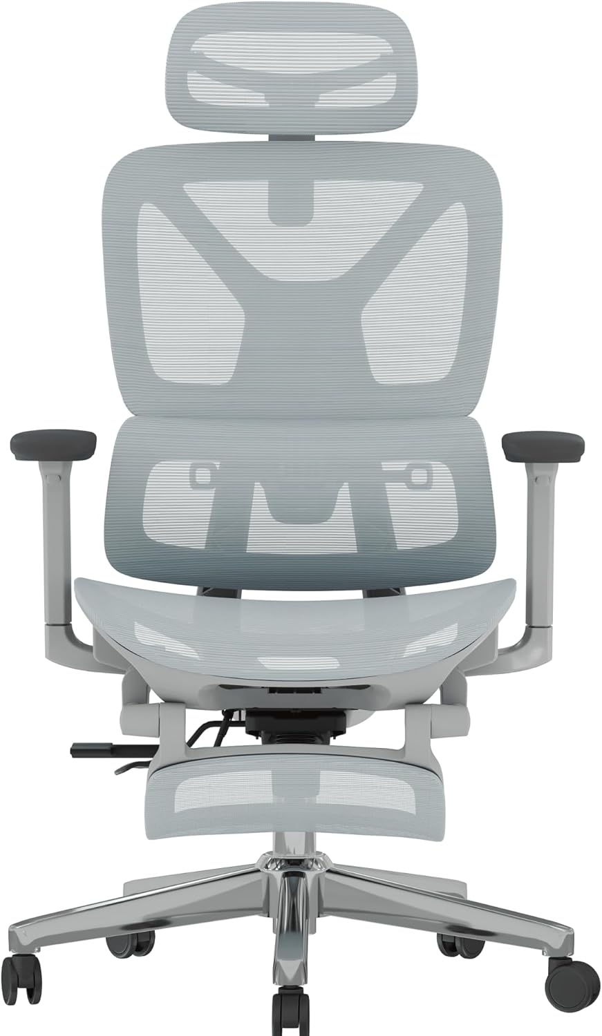 FLEXISPOT ErgoX Premium Ergonomic Office Chair with Footrest- Adjustable 3D Armrests, Dynamic Lumbar Support, Recline & Tilt Function, Mesh Seat, for Home & Office Use,Blue