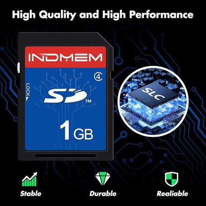 SD Card 1GB, 5 Pack SD Card Class 4 Flash Memory Card MLC Stanard Secure Digital Cards Camera Cards