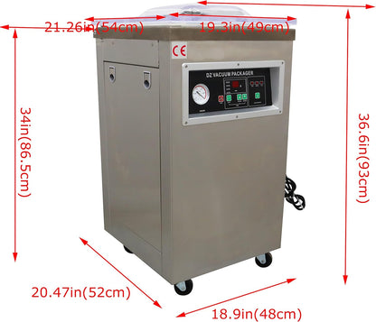 INTSUPERMAI DZ-400 Single Chamber Vacuum Packaging Machine Microcomputer Operation Panel Vacuum Sealing Machine Packaging Sealer 110V